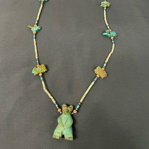 Zuni turquoise fetish necklace